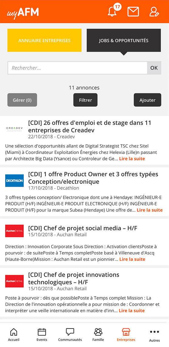 Stage, CDI/CDD, Mandats administrateur... il y a chaque semaine de nouvelles opportunités à saisir !